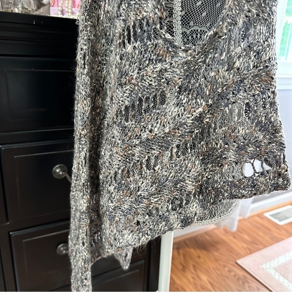 Chunky Knit Open Front Sweater Vest Cardigan – Neutral Gray Multi - Picture 7 of 15